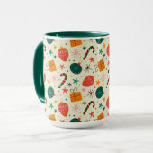 Mug Motif de Noël rétro et cadeau (Devant gauche)