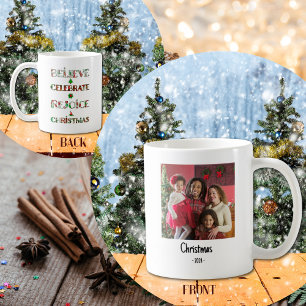 Mug Motif de Noël Rouge Vert Mignon
