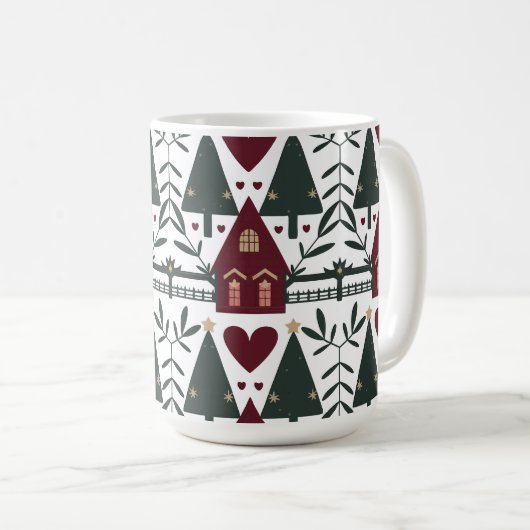 Mug Motif de Noël scandinave (Devant droit)