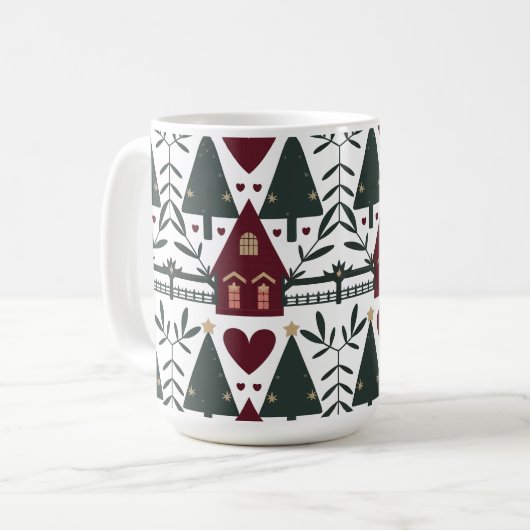 Mug Motif de Noël scandinave (Devant gauche)