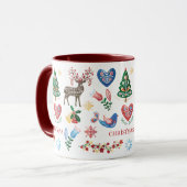 Mug Motif de Noël scandinave nordique (Devant gauche)