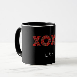 Mug Motif de Noël Tartan Rouge