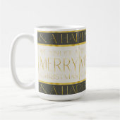Mug Motif de Noël Vert Or #35 ID1009 (Gauche)