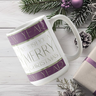 Mug Motif de Noël vert violet #35 ID1009