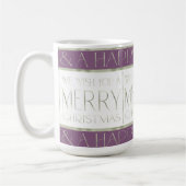 Mug Motif de Noël vert violet #35 ID1009 (Gauche)