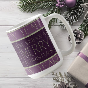 Mug Motif de Noël Violet Vert#35b ID1009