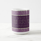 Mug Motif de Noël Violet Vert#35b ID1009 (Centre)