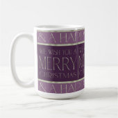 Mug Motif de Noël Violet Vert#35b ID1009 (Gauche)