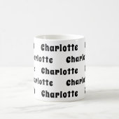 Mug Motif de nom blanc noir (Centre)