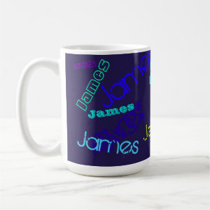 Mug Motif de nom coloré personnalisable de n'importe q