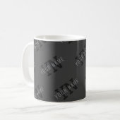 Mug Motif de nom et monogramme gris (Devant gauche)