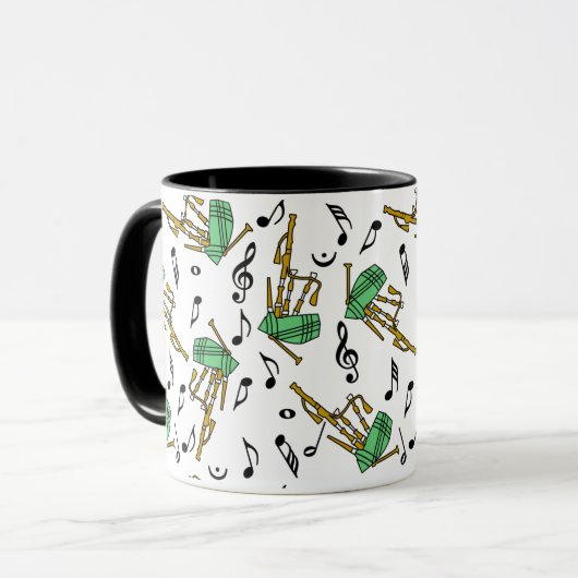 Mug Motif de note musicale Bagpipes (Devant gauche)