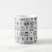 Mug Motif de notes de musique géométrique monochrome é (Centre)