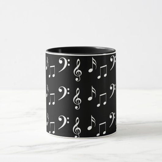 Mug Motif de notes musicales (Centre)