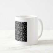 Mug Motif de notes musicales et de symboles blancs (Devant droit)