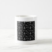 Mug Motif de notes musicales et de symboles blancs (Centre)