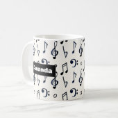 Mug Motif de notes musicales mignonnes (Devant gauche)