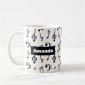 Mug Motif de notes musicales mignonnes (Gauche)
