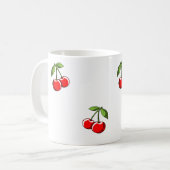 Mug Motif de paires de cerise (Devant gauche)