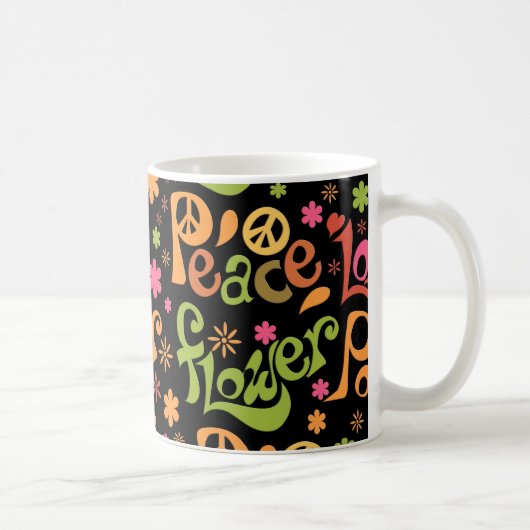 Mug Motif de paix et d'amour (Droite)