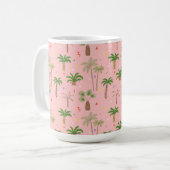 Mug Motif de palmiers de Noël tropicaux (Devant gauche)