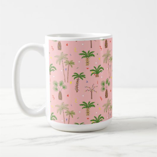 Mug Motif de palmiers de Noël tropicaux (Gauche)