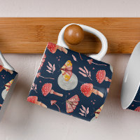 Motif de papillon magique et de champignons. Soiré