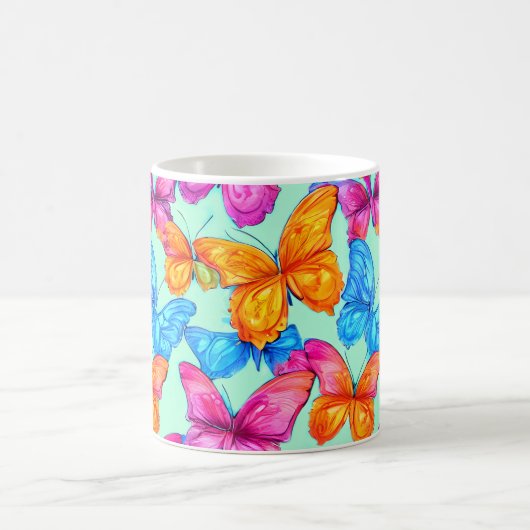Mug Motif de papillons colorés (Centre)