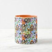 Mug Motif de paresse d'aquarelle de bande dessinée (Centre)