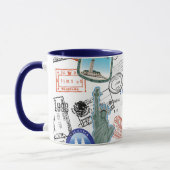 Mug Motif de passeport du monde (Gauche)