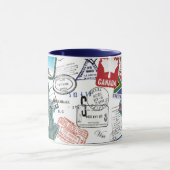 Mug Motif de passeport du monde (Centre)