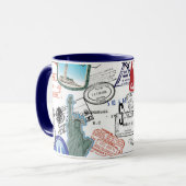 Mug Motif de passeport du monde (Devant gauche)