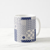 Mug motif de patchwork Abstrait transparent et délicat (Devant droit)