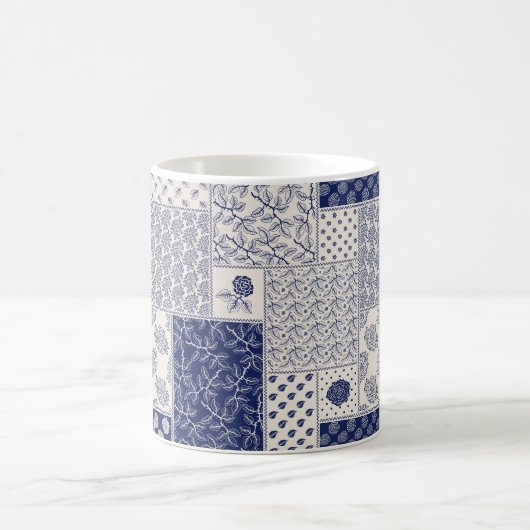Mug motif de patchwork Abstrait transparent et délicat (Centre)