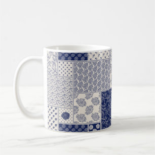 Mug motif de patchwork Abstrait transparent et délicat