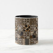 Mug Motif de patchwork rustique (Centre)