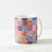 Mug Motif de patchwork transparent (Devant droit)