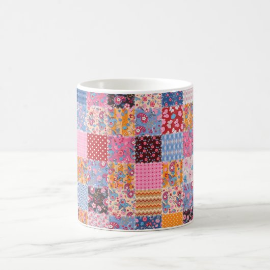 Mug Motif de patchwork transparent (Centre)