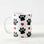 Mug Motif De Pâtes, Pâtes De Chien, Pâtes Noires, Coeu (Gauche)