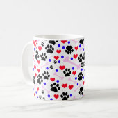Mug Motif De Pâtes, Pâtes De Chien, Pâtes Noires, Coeu (Devant gauche)