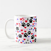 Mug Motif De Pâtes, Pâtes De Chien, Pâtes Noires, Coeu (Gauche)