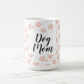 Mug Motif de pattes de chien rose aquarelle (Centre)