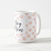 Mug Motif de pattes de chien rose aquarelle (Devant droit)