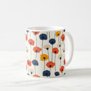 Mug Motif de pavots colorés à l'aquarelle