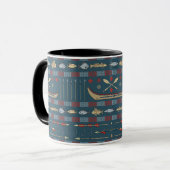 Mug Motif de pêche ethnique (Devant gauche)