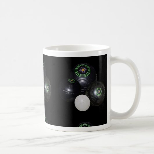 Mug Motif De Pelouse Noir Et Blanc, (Droite)