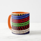 Mug Motif de perles tribales Massai (Devant gauche)