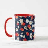 Mug Motif de petites fleurs heureuses (Gauche)