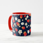 Mug Motif de petites fleurs heureuses (Devant gauche)