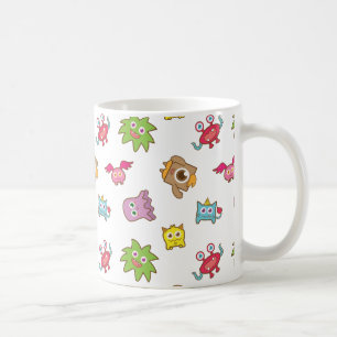 Mug Motif de petits monstres colorés et heureux